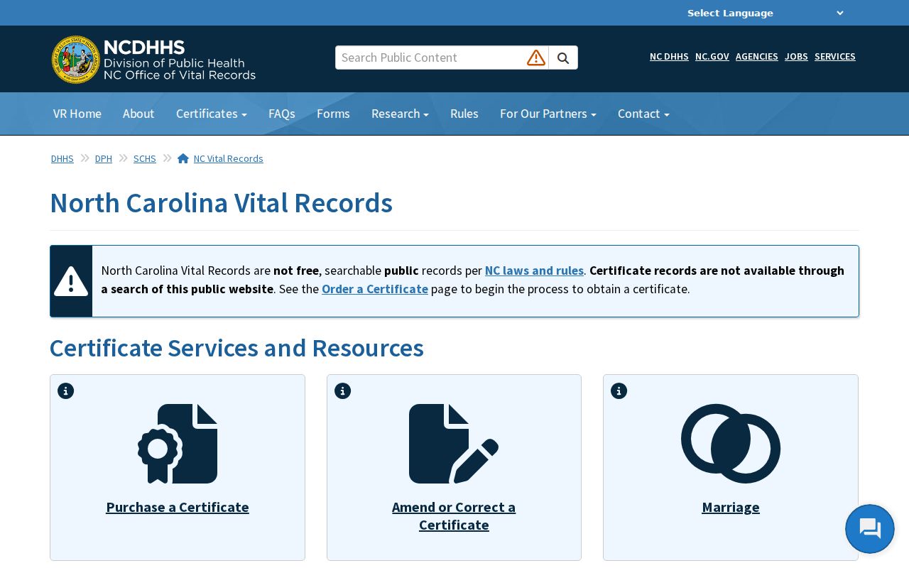 Holly Springs residents directory reference to North Carolina Vital Records ordering